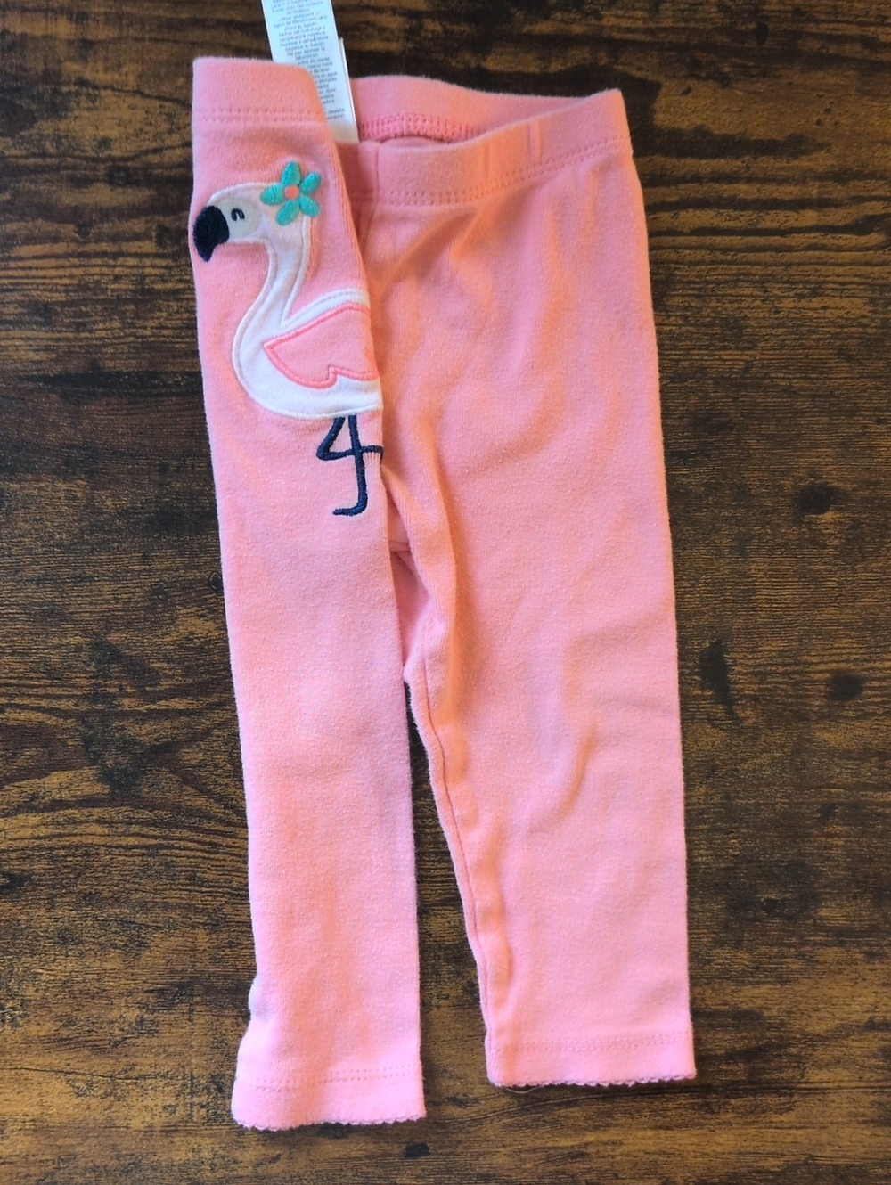 5/$25 Carter's Pink Flamingo Appliqué Pants 9M